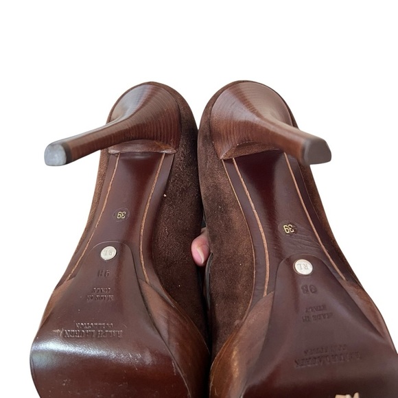 Ralph Lauren Collection Brown Suede Stiletto Heels Italy Kiltie Wood Sz 39 US 9 - Picture 9 of 10
